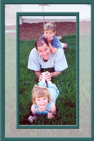 Lou and  his children.